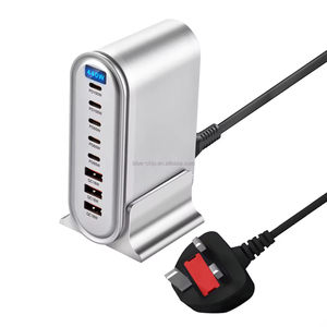 Chxdev 2025 Mới 440W Điện Thoại Di Động Cầm Tay Nhanh Chóng 5 Loại C 3 USB Máy Tính Xách Tay Adapter Đa Cắm Gan Hiển Thị Kỹ Thuật Số Tường Sạc - Product Image 5