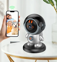 WiFi-Haustier kamera mit Nachtsicht und Zwei-Wege-Audio, Indoor-Smart-Home-Haustier kamera für Hunde und Katzen, Bewegungs verfolgung
