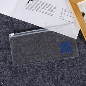 Stock Sin MOQ Tarjeta Esmerilado Transparente A4 A5 A6 B5 Documentos de facturas Bolsa de archivos Carpeta de estuche Bolsa de PVC impermeable Carpetas con cremallera - Product Image 2