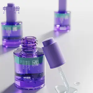 Manufacturers limit custom purple thick wall glass bottle 30ml 50ml brand a drop of liquid oil bright dropper bottle cosmetics