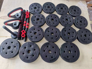 Mancuernas ajustables de PVC y cemento para entrenamiento de gimnasia, equipo portátil de levantamiento de <span class=keywords><strong>pesas</strong></span> para hombres y <span class=keywords><strong>mujeres</strong></span> - Product Image 6