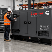 Groupe électrogène diesel silencieux double 50/60Hz 120kW 150kW 160kW 180kW 200kW avec réservoir de carburant, alimenté par Weichai, AVR, alternateur Stanford