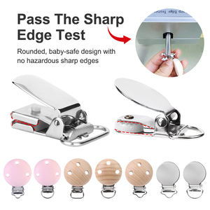 Attache-sucette personnalisée en gros pour tout-petits avec <span class=keywords><strong>crochet</strong></span>, cordon de sécurité pour bébé, accessoire de clip d'alimentation pour garçons et filles de 0 à 12 mois - Product Image 2