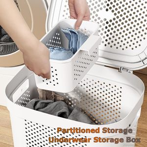 Panier à <span class=keywords><strong>linge</strong></span> sale en plastique grande capacité avec couvercle pour la maison, la salle <span class=keywords><strong>de</strong></span> <span class=keywords><strong>bain</strong></span> et la buanderie – Élégant panier à <span class=keywords><strong>linge</strong></span> sale pour le <span class=keywords><strong>bain</strong></span> - Product Image 4