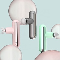 Mini-Muskelmassagepistole für Tiefengewebe mit 4 Massageköpfen, 4 Geschwindigkeitsstufen, Musikfunktion, tragbar, 2000mAh Akku