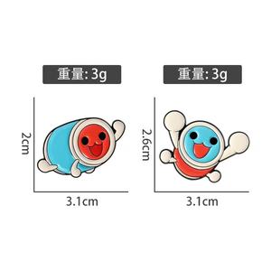 Pin de Esmalte de Taiko Drum Master, Aleación de Zinc con Recubrimiento de Níquel Negro, Personaje del Juego de Música Rítmica Wada <span class=keywords><strong>Don</strong></span>, Joyería para Gamers, Regalos - Product Image 5