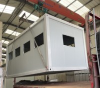 Rumah Kontainer Prefabrikasi Instalasi Cepat Tata Letak Kustom Kabin Modular untuk Kantin Sementara Area Istirahat di Lokasi