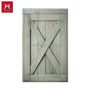 Pintu Kabinet Dapur Kayu Solid Happy Houses Warna Coklat Tua Rustic Farmhouse Custom untuk Proyek Lodge Grosir - Product Image 5