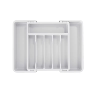 Organizzatore Espandibile per Cassetti, Vassoio <span class=keywords><strong>Portaposate</strong></span> Regolabile <span class=keywords><strong>in</strong></span> <span class=keywords><strong>Plastica</strong></span>, Porta Utensili <span class=keywords><strong>da</strong></span> Cucina per Cucchiai, Forchette e Coltelli - Product Image 5
