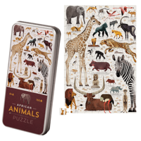 Puzzle personnalisé de 100 pièces en boîte métallique, jeux éducatifs, thèmes numériques, animaux de dessins animés, jouets pour enfants, garçons et filles