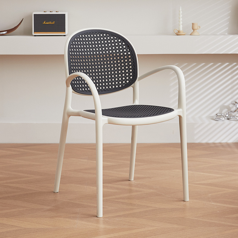 Cadre blanc avec accents gris [Renforcé] en faux rotin