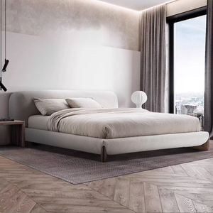 Letto Moderno di Lusso Italiano Nordico Trapuntato Morbido, Misura Queen/King, Struttura in Legno Massello di Pino, Rivestimento in Velluto, Contenitore Regolabile in Compensato - Product Image 2