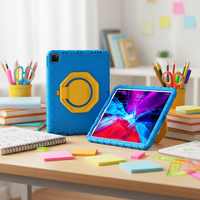 Étui pour tablette HGD anti-chute compatible avec plusieurs appareils pour iPad Pro 12.9 2022/2021/2020/2018 avec support stable à 6 angles et coque en EVA