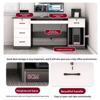 Bureau d'ordinateur simple et moderne verrouillable avec tiroir, idéal pour le travail ou l'étude à domicile