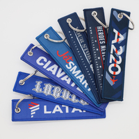 Porte-clés personnalisé avec logo brodé, écologique, durable, avec logo personnalisé - Porte-clés de voyage pour aviateur personnalisé