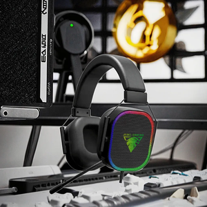 Tai nghe chơi game trên tai & trên tai có dây 2024 với micrô và đầu nối USB âm thanh nổi - Product Image 3