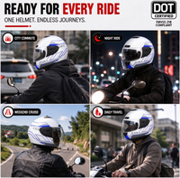Casque de moto intégral de style classique, certifié anti-impact et de sécurité, casque de moto pour adulte, Cascos Para Moto, support OEM