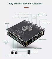 Módulo de Placa Amplificadora de Audio de 2.1 Canales S220H con Alta Fidelidad y Excelente Calidad de Sonido - TDA7498E