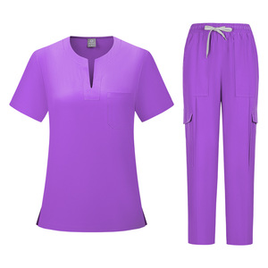 Women Scrub Suit Set Moisture Wicking Split Design For Hospital Uniforms - Product Image 5