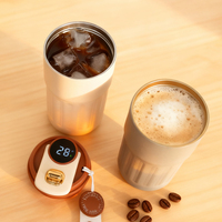 Tasse à café en acier inoxydable de 20oz isolée sous vide à double paroi légère et portable avec température LED