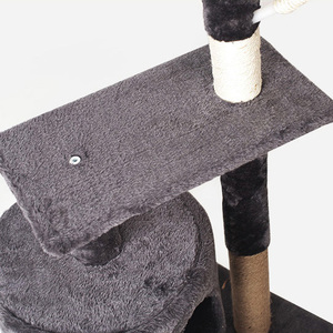 Plataforma de sisal de 48*34*88cm, torre de escalada para gatos con poste de madera, hamaca, rascador y accesorios para gatos grandes - Product Image 6