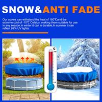 Bâche de piscine hivernale de 3,6 m pour piscines hors sol, en PE robuste et durable, résistante au froid, anti-UV, protection contre les intempéries extrêmes, avec treuil