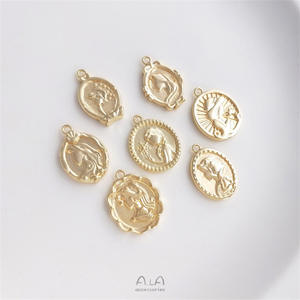 Préservation de la couleur 14K avec de l'or véritable, un pendentif de collier DIY mettant en scène la princesse fugitive Cindy <span class=keywords><strong>Elsa</strong></span>, Jasmine Blanche-Neige, Do - Product Image 1