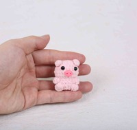 Mini porte-clés en peluche animale au crochet fait main, style dessin animé, artisanat tissé Amigurumi, signe du zodiaque chinois, breloque de sac, vente en gros