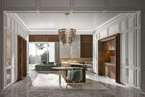 Cuisine modulaire en bois de cerisier massif moderne sur mesure avec évier et rangement - Product Image 4