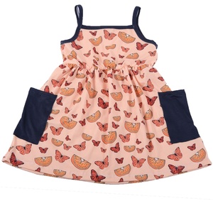 Factory Custom Girls' Spring Summer Twirl Printing Dress Sun <b>Butterfly</b> Print Pocket Skirt Plus Size Chiffon Toddlers' <b>Clothing</b> - Product Image 6