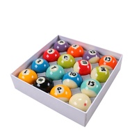Hochwertiges 16-teiliges Turnier-Billardkugel-Set mit roten Augen und weißen Kugeln, 57,2 mm, aus Harz für Poolbillardtische