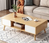 Dareko 2025 en bois minimaliste de haute qualité moderne Style Simple Design Unique meubles d'appartement Table basse en bois naturel
