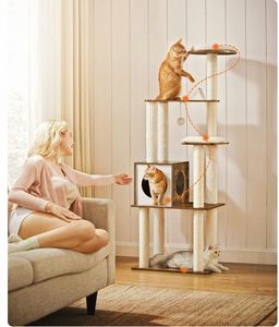 Albero di gatto moderno attraente di alta qualità-il giocattolo ideale per gatti e la casa sull'albero - Product Image 2