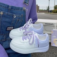 Chaussures de skate blanches pour femmes 2026 – Tendance mode, semelle épaisse, dessus en PU – Vente en gros, personnalisables, toutes saisons