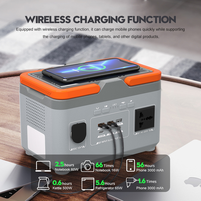 Hot Sale Low Price Portable Power Station LiFePO4 Battery 296Wh 300W Peak Power Supplies PD60W AC Multi Ports Outdoor Emergency