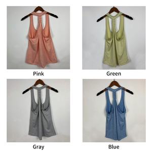 Camiseta Deportiva sin Mangas para <span class=keywords><strong>Mujer</strong></span>, de Secado Rápido y Transpirable, Tejida, con Espalda Descubierta, para Fitness, Entrenamiento y Yoga, Venta al Por Mayor Personalizada - Product Image 3