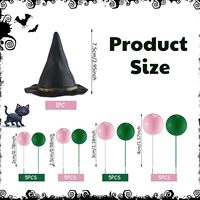 42 fournitures de fête sur le thème des sorcières, ballons verts et roses, décorations de gâteaux, mini-ballons, plastique argenté, mousse EVA