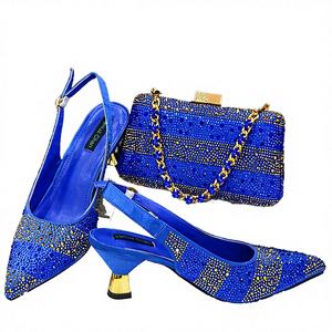 Conjunto de Zapatos de Tacón Alto y Bolso para Mujer, Estilo Africano para Boda, Primavera 2026, con Pedrería, Tacones Finos, Ligeros y Transpirables - Product Image 2