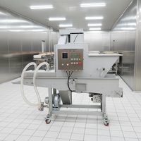 Machine à enrober les nuggets de poulet en acier inoxydable, machine à enrober les galettes de viande en panko