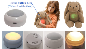 Appareil à <span class=keywords><strong>bruit</strong></span> <span class=keywords><strong>blanc</strong></span> et boîte à sons, aide au sommeil et apaisant avec lumière, activé par le pleurage, pour bébés, cadeaux animaux en <span class=keywords><strong>peluche</strong></span>, jouets ours - Product Image 3