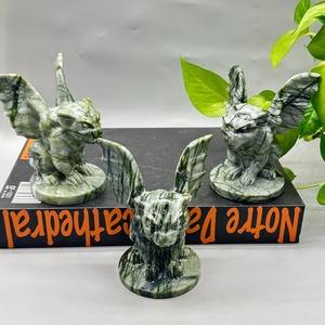 Vente <span class=keywords><strong>en</strong></span> gros de sculptures uniques <span class=keywords><strong>en</strong></span> cristal, grand gargoyle <span class=keywords><strong>en</strong></span> jade vert de 10 cm, gargoyle <span class=keywords><strong>en</strong></span> jade pour cadeau et décoration d'Halloween - Product Image 3