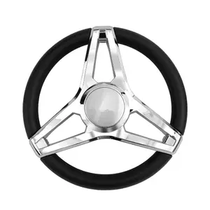 Roue de commande de moteur hors-bord, véritable, argent vif, spécial, pour bateau, Yacht, livraison