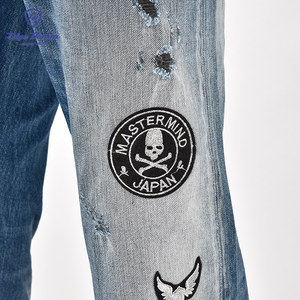 Venta al por mayor moda de <span class=keywords><strong>hombre</strong></span> rodillas rip skinny jogger denim jeans - Product Image 5