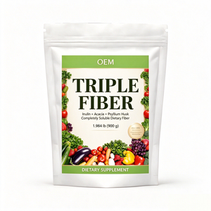 Poudre de fibres triples OEM, prébiotique naturel pour soutenir la santé digestive, sans saveur, végétalien, 900g - Product Image 1