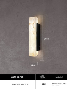 Spanish Natural Marble Sconces <b>for</b> Wall <b>Lighting</b> Bronze Decorative <b>Strip</b> Wall Waterproof PC <b>for</b> Living Room <b>Bedroom</b> Hallway - Product Image 6