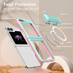 Couverture de téléphone transparente anti-chute en acrylique + PC + TPU avec protection de caméra coulissante et aimant pour <span class=keywords><strong>SAMSUNG</strong></span> <span class=keywords><strong>Z</strong></span> <span class=keywords><strong>Flip</strong></span> 6 - Product Image 4