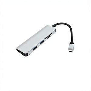 محطة إرساء <span class=keywords><strong>USB</strong></span> 3.0 من الألومنيوم 5 في 1 مع دعم كاميرا لوحة القيادة، تدعم نقل البيانات السريع والشحن، أداة تقنية متوفرة في المخزون - Product Image 4