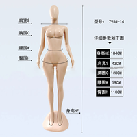 Mannequins de présentation pleine grandeur pour femmes grandes tailles, formes de présentation féminines en plastique pour magasins de vêtements