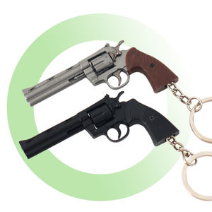 Revolver argenté 70 mm, logo personnalisé, jouet pistolet porte-clés, réaliste, 7 cm, forme de pistolet en métal, assemblage - Product Image 6