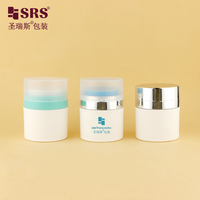Flacon pompe sans air en PP avec trou central, design spécial pour lotion et crème cosmétiques